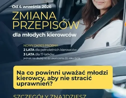 Nowe przepisy dla młodych kierowców. Okres próbny i surowe konsekwencje