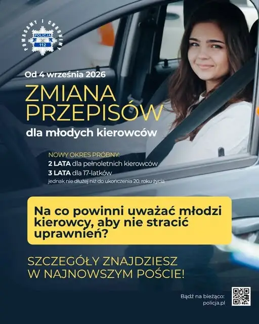 Nowe przepisy dla młodych kierowców. Okres próbny i surowe konsekwencje