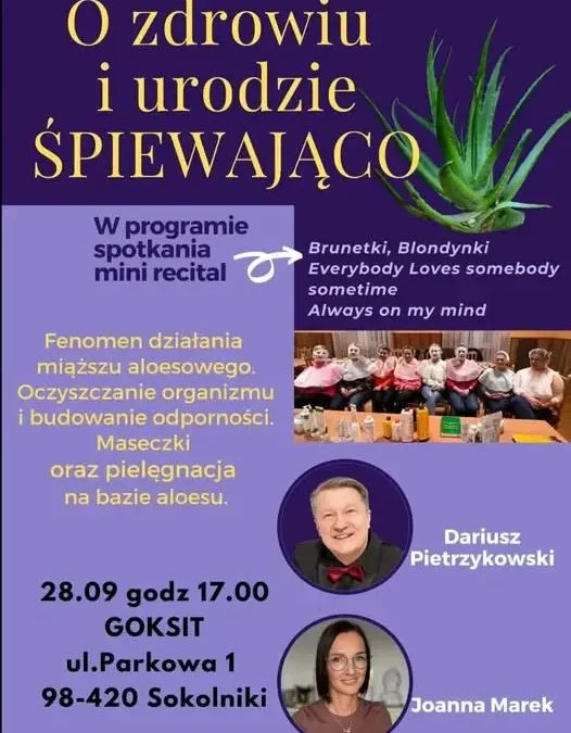 Sokolniki: „O zdrowiu i urodzie śpiewająco” – mini recital w GOKSiR już 28 września