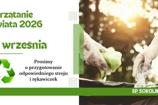 Szkoła w Sokolnikach włącza się w akcję Sprzątanie Świata 2026