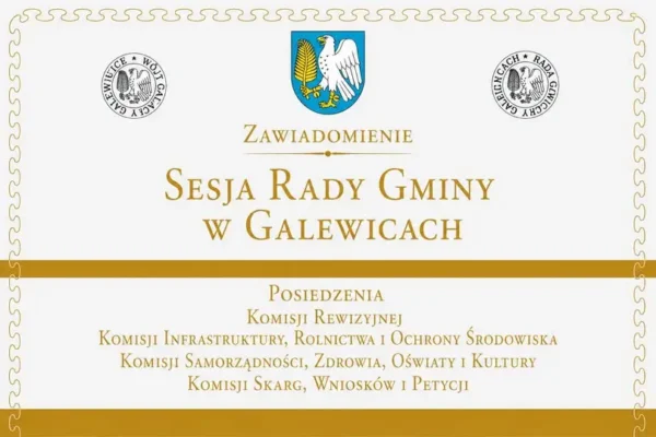 Galewice: XXXVI Sesja Rady Gminy oraz posiedzenia komisji już 24 września