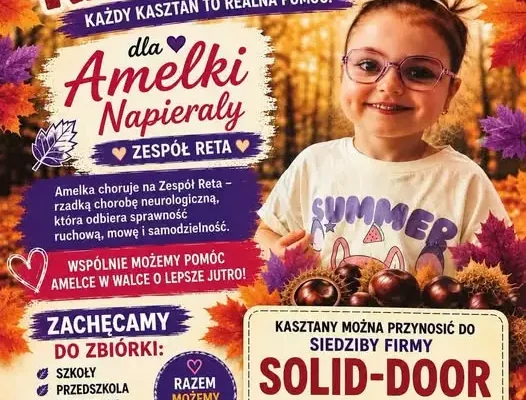 Sokolniki: szkolna zbiórka kasztanów wesprze leczenie Amelki z Gniezna