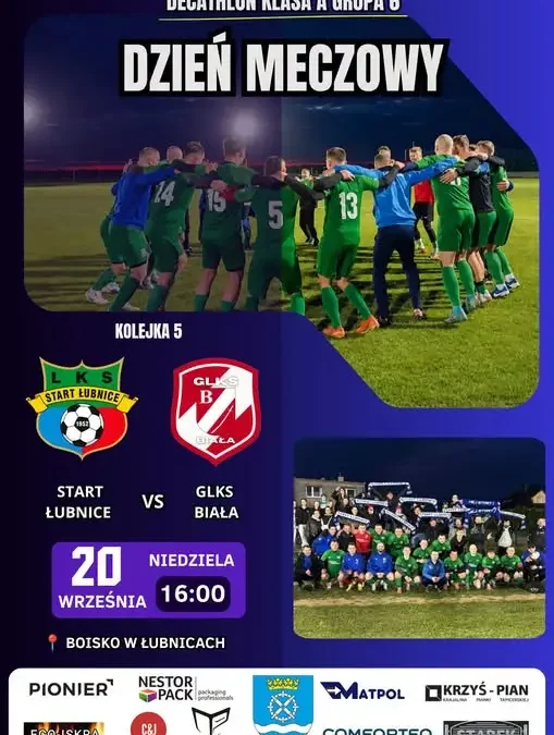 Start Łubnice zagra z GLKS Biała na własnym boisku – 20 września