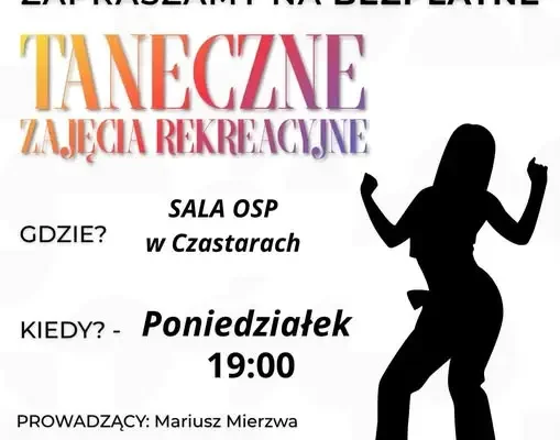 Bezpłatne zajęcia taneczno-rekreacyjne w Czastarach – w ramach Budżetu Obywatelskiego Województwa Łódzkiego