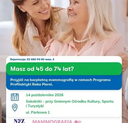 Bezpłatna mammografia w Sokolnikach i Wieruszowie – zapisz się już dziś